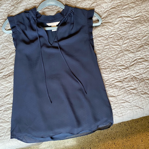 H&M Navy blue blouse. - Picture 3 of 5